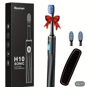 Rooman Sonic Electric Toothbrush - electric toothbrush with brush Heads. NWT